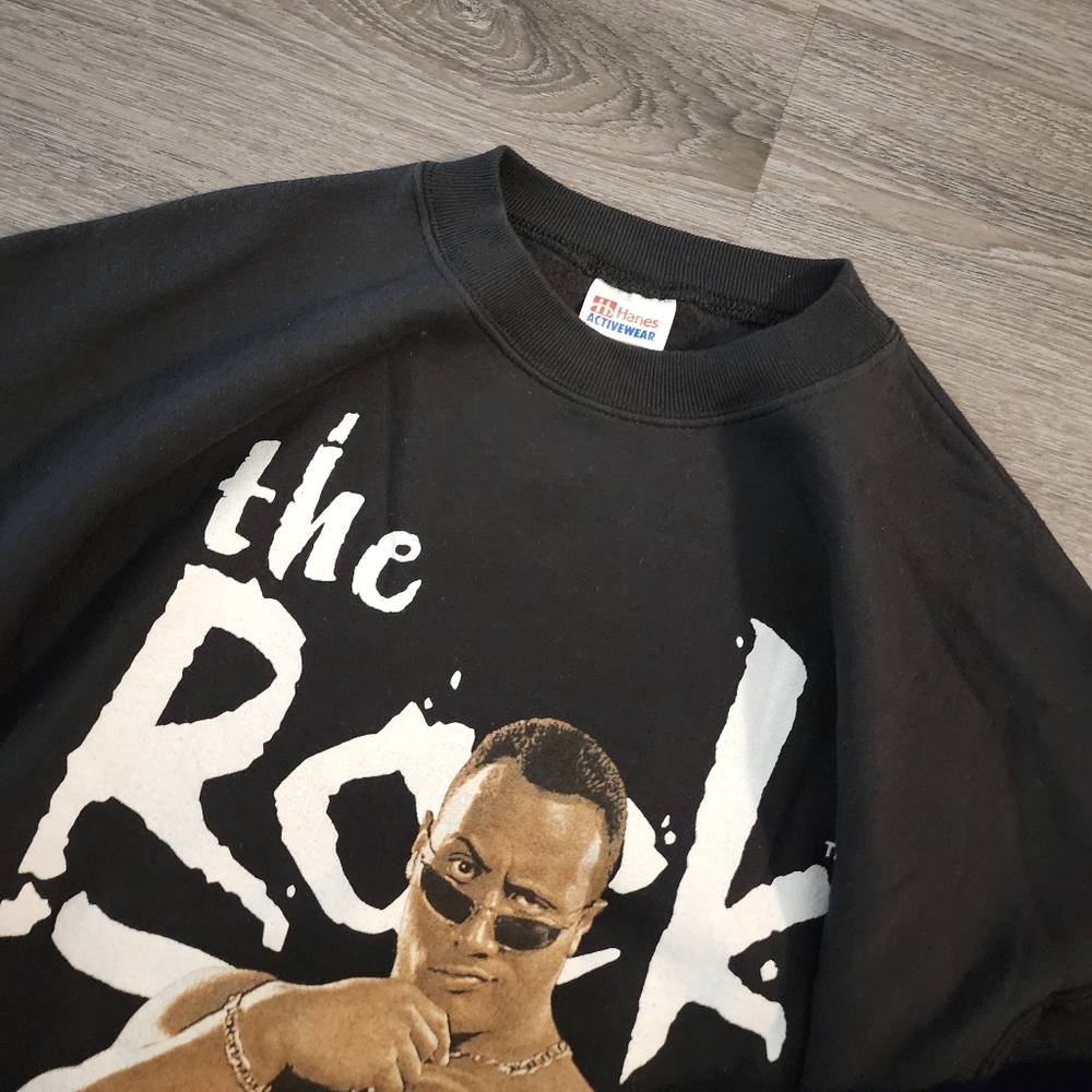 Vintage x WWF ATTITUDE The Rock Crewneck Men’s Sweatshirt